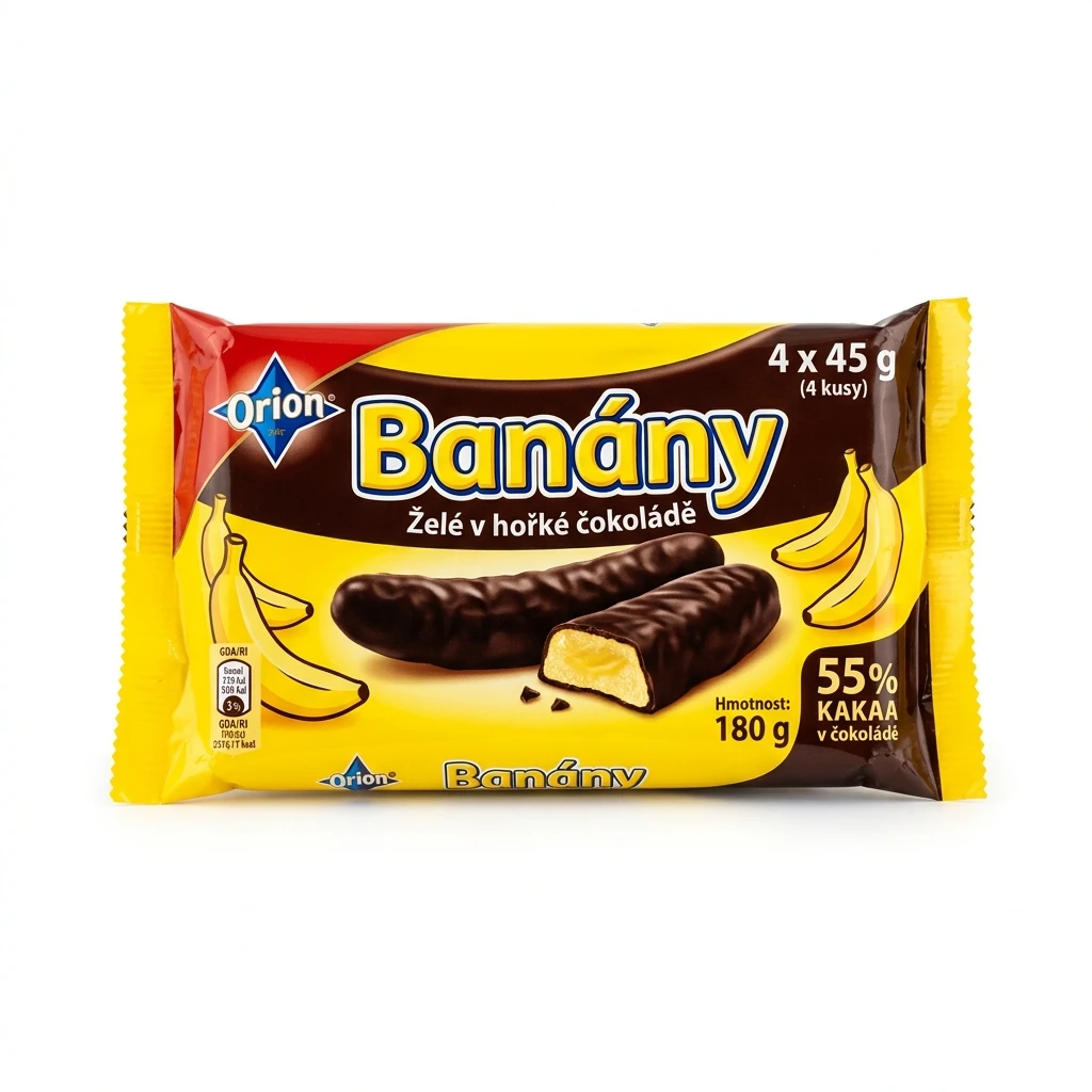 Orion Banány Želé v čokoládě 4 x 45 g