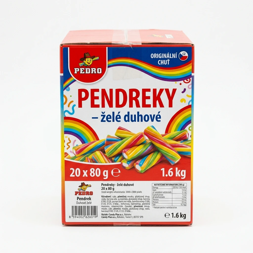 PEDRO Pendreky - želé duhové 20 x 80 g
