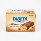 DIBETA oříšková celomáčená 30 x 25g