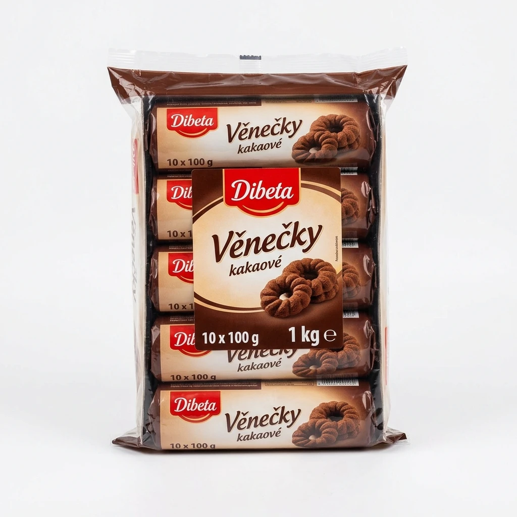 Dibeta Věnečky kakaové 10 x 100 g