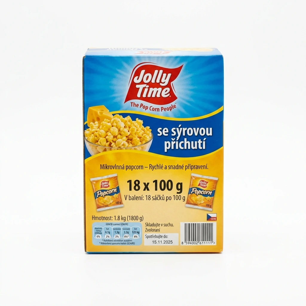 Jolly Time Popcorn se sýrovou příchutí 18 x 100 g