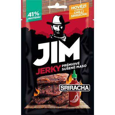 JIM JERKY Hovězí Chilli Sriracha 3 x 23 g