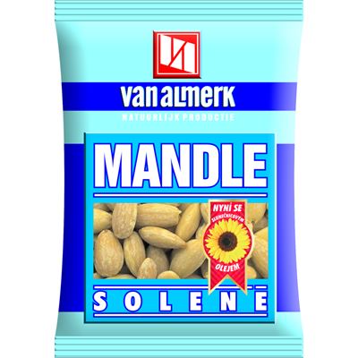Van Almerk Mandle blanšírované pražené solené 12 x 60 g