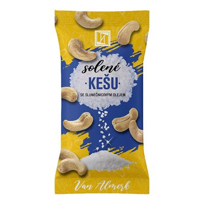 Van Almerk Kešu ořechy pražené solené 12 x 60 g