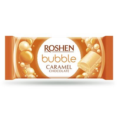 ROSHEN Bubble bílá s karamelem 80 g