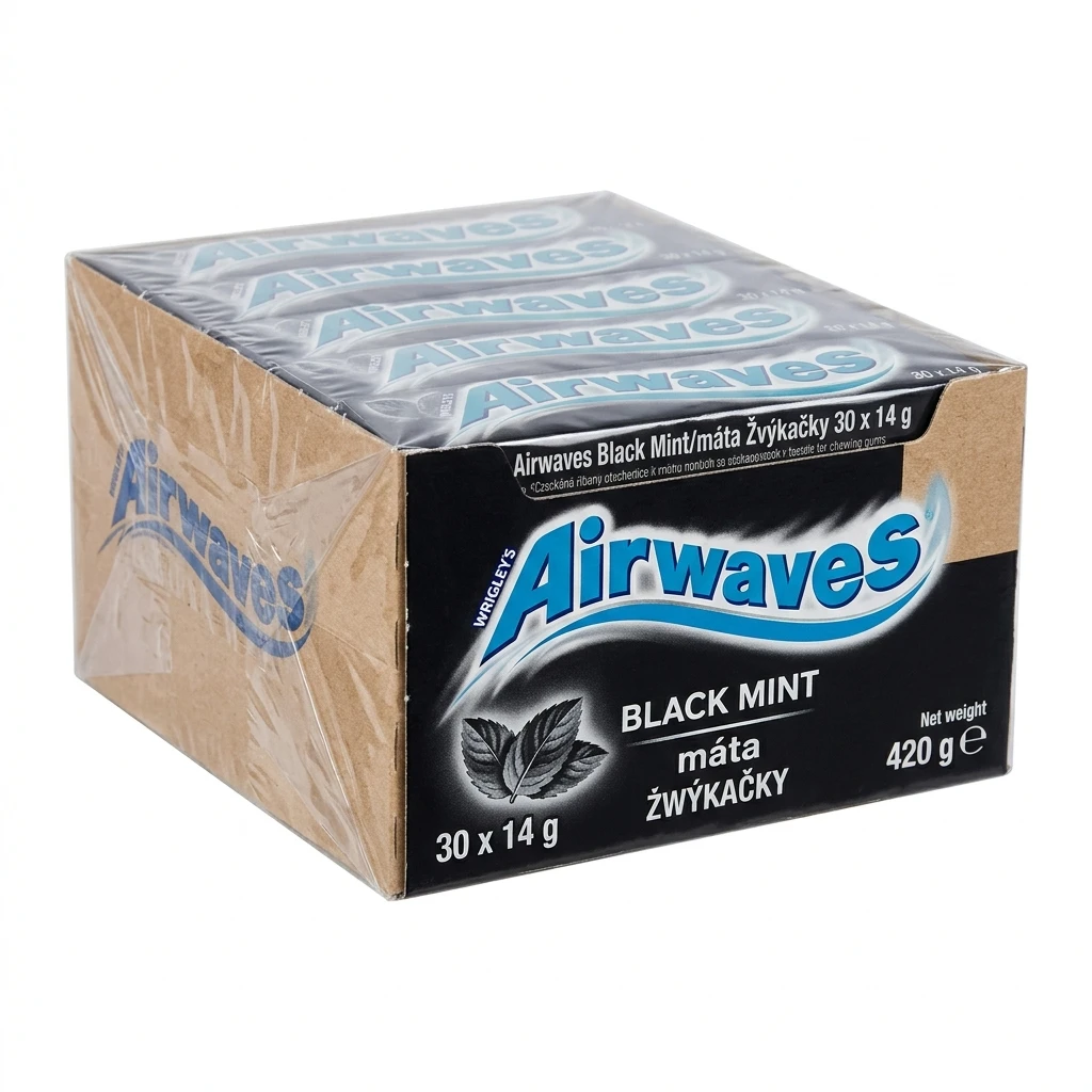 Airwaves Black Mint/máta Žvýkačky 30 x 14 g