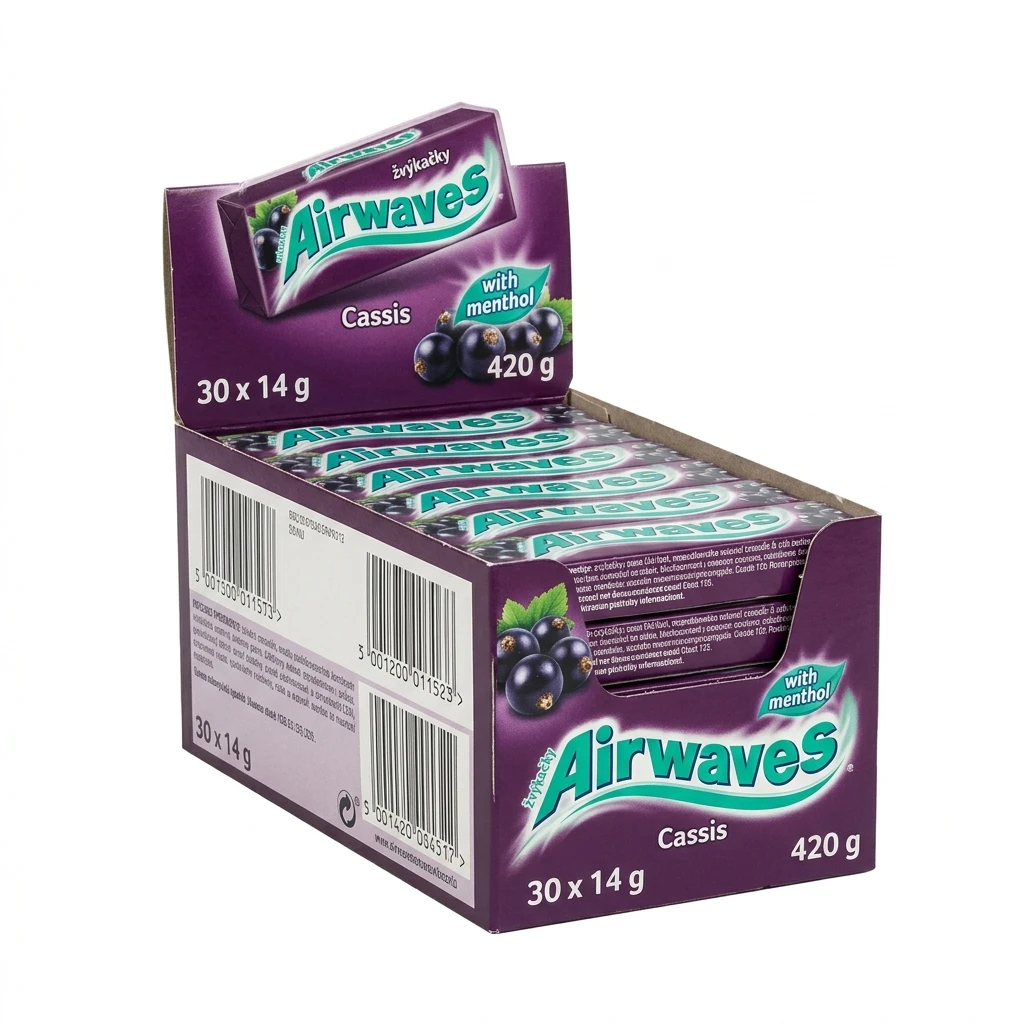 Airwaves žvýkačky Cassis dražé 30 x 14 g