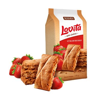 ROSHEN Lovita Cake Strawberry/jahoda 168 g