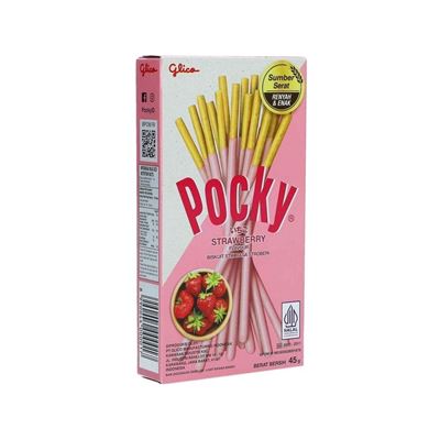 Glico Pocky Strawberry/jahoda 10 x 45 g