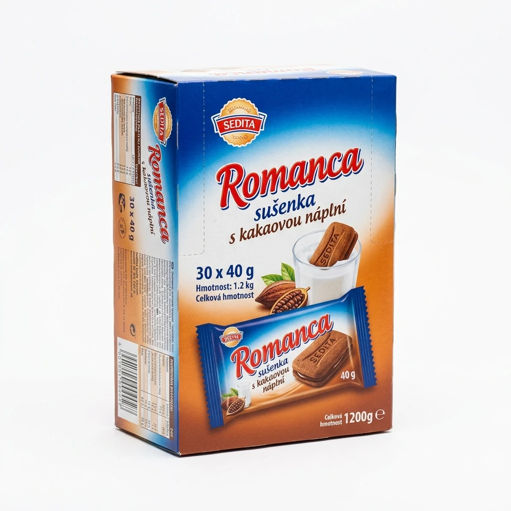 SEDITA Romanca sušenka s kakaovou náplní 30 x 40 g