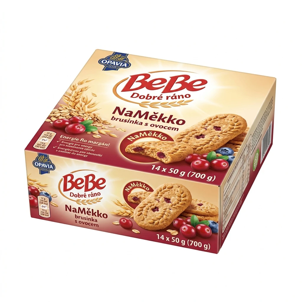 OPAVIA BeBe Dobré ráno NaMěkko brusinka s ovocem 14 x 50 g