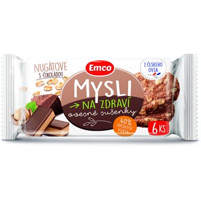 Emco Ovesné sušenky čokoláda nugát 24 x 60 g