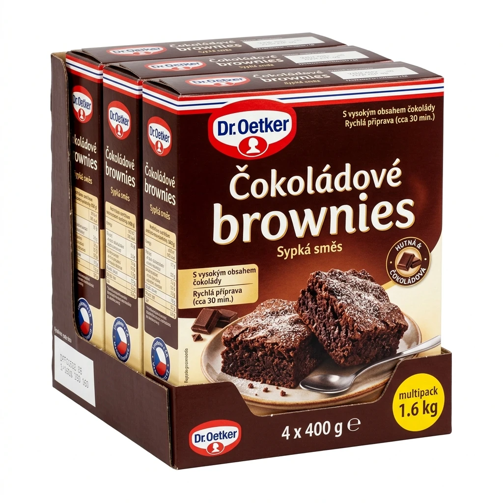 Dr. Oetker Čokoládové brownies sypká směs 4 x 400 g