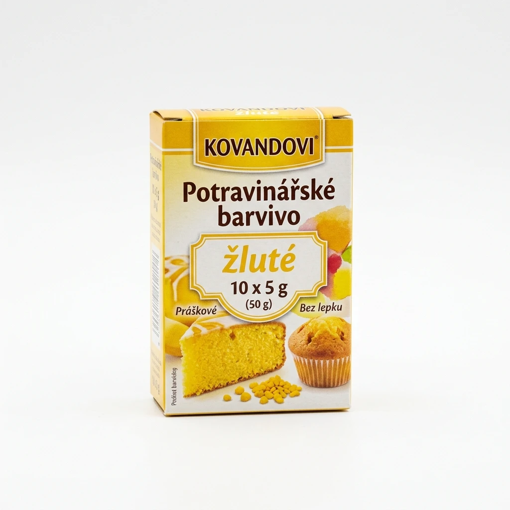 KOVANDOVI Potravinářské barvivo žluté 10 x 5 g