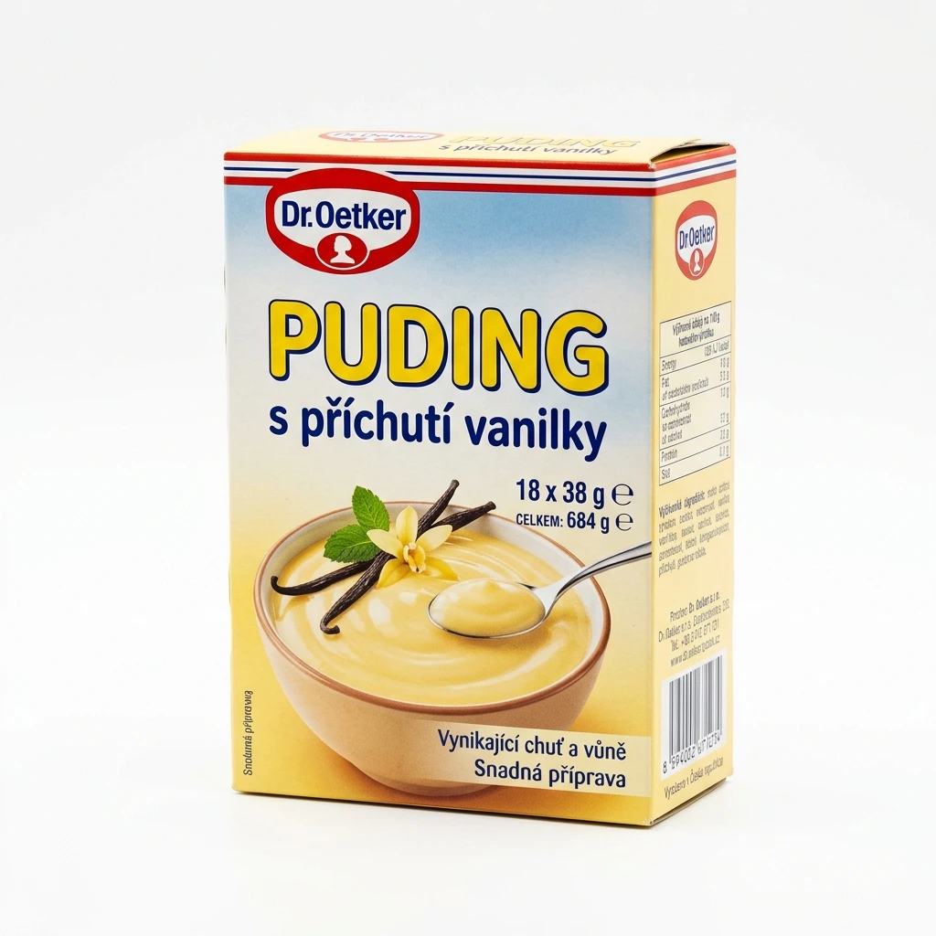 Dr. Oetker Puding s příchutí vanilky 18 x 38 g