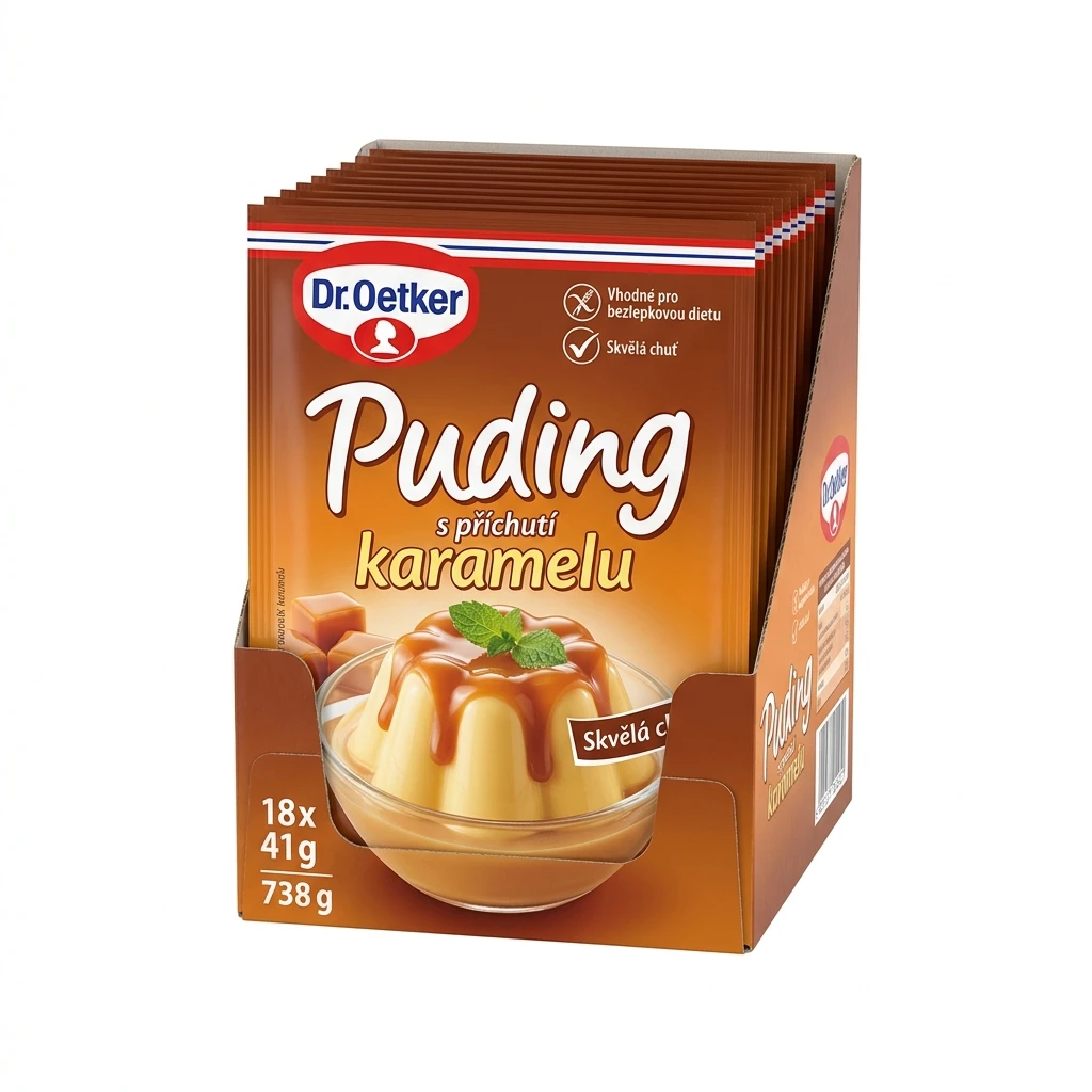 Dr. Oetker Puding s příchutí karamelu 18 x 41 g