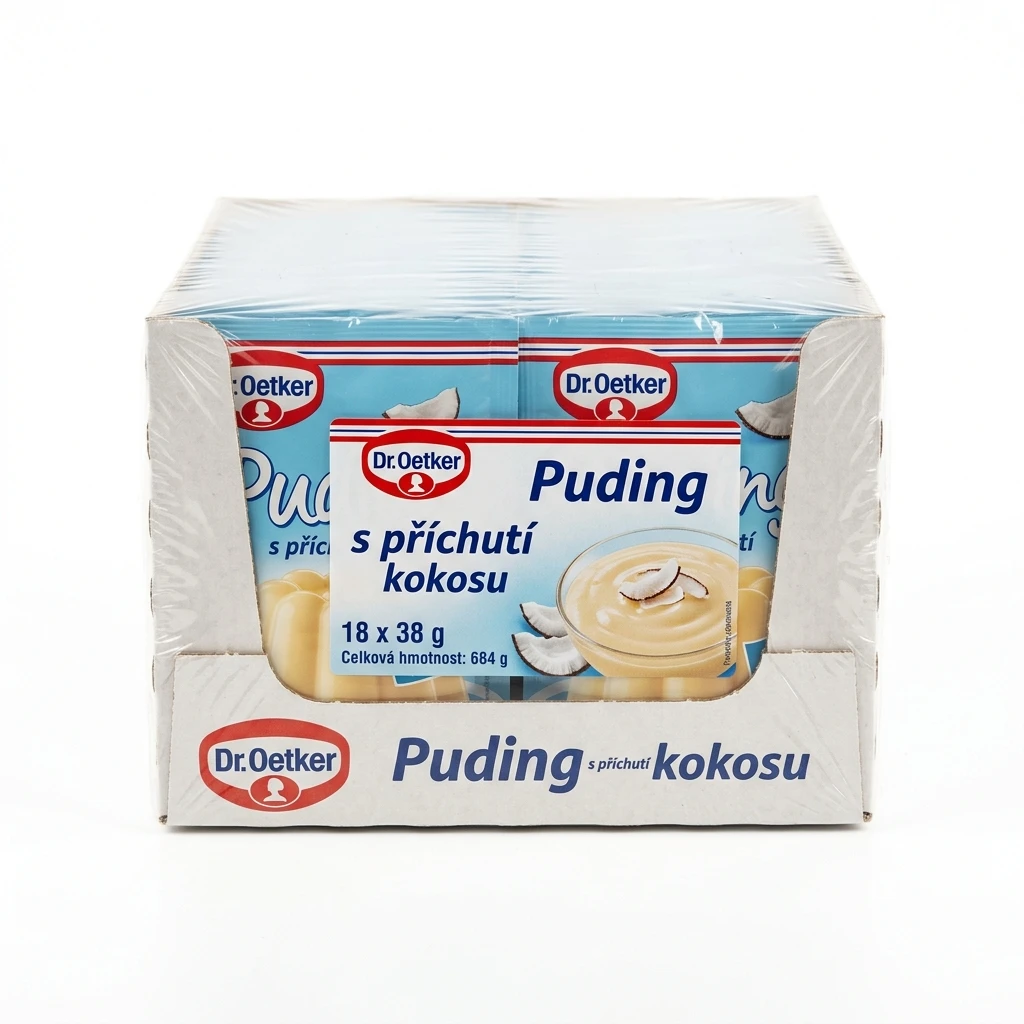 Dr. Oetker Puding s příchutí kokosu 18 x 38 g