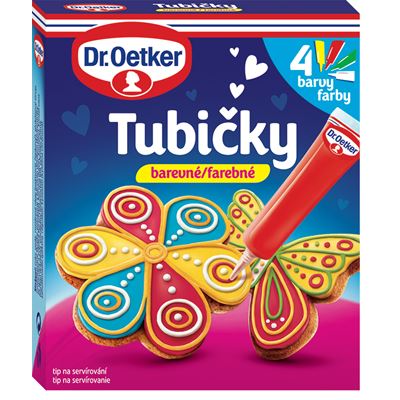 Dr. Oetker Tubičky barevné ke zdobení (4 barvy) 76 g