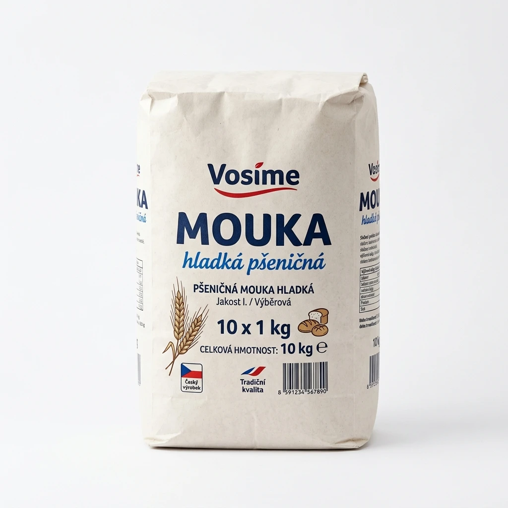 Vosíme Mouka hladká pšeničná 10 x 1 kg