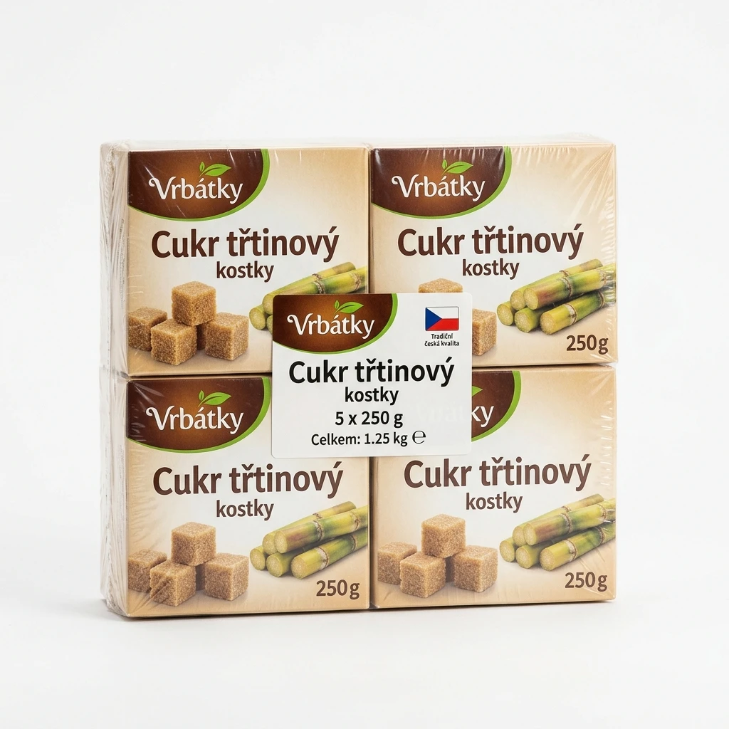 Vrbátky Cukr třtinový kostky 5 x 250 g