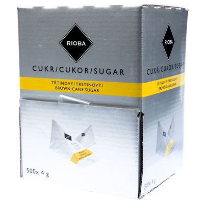 RIOBA Cukr třtinový pyramidky 500 x 4 g