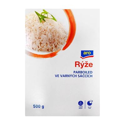 aro Rýže parboiled ve varných sáčcích 8 x (4 x 125 g)