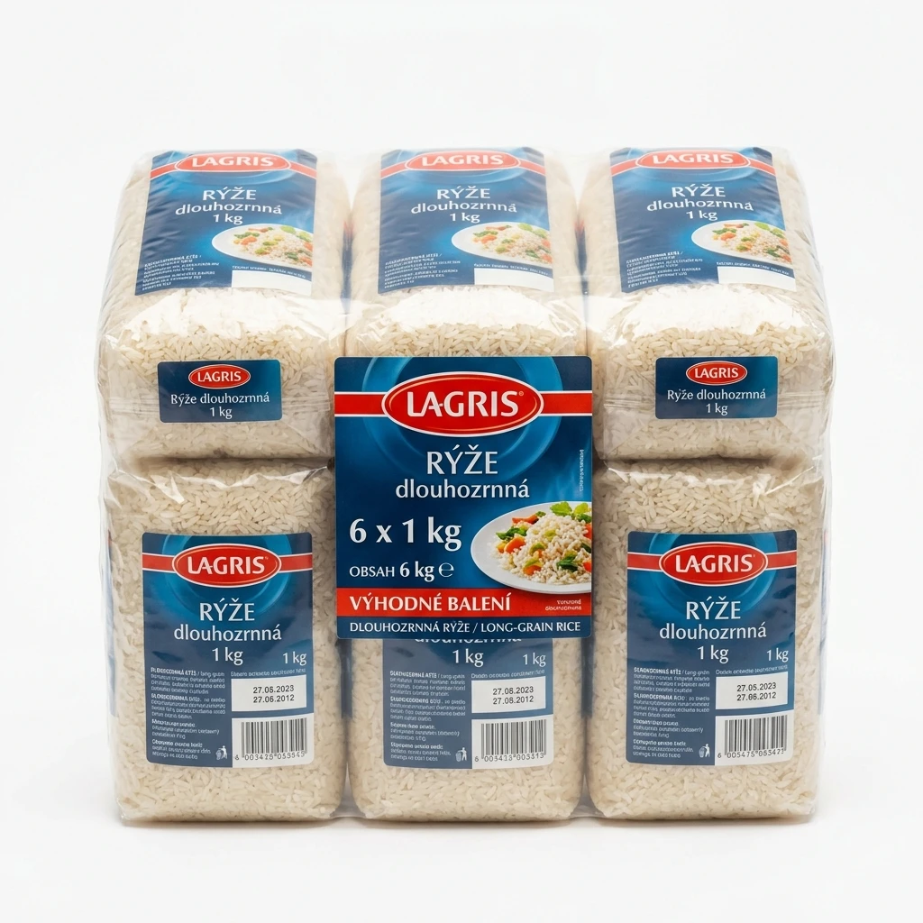LAGRIS Rýže dlouhozrnná 6 x 1 kg