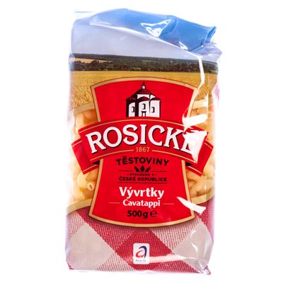 Rosické těstoviny Vývrtky bezvaječné 10 x 500 g