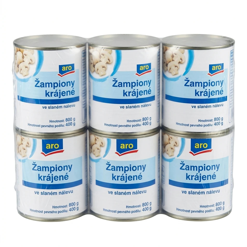 aro Žampiony krájené 6 x 800 g