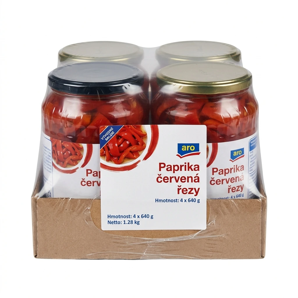 aro Paprika červená řezy 4 x 640 g