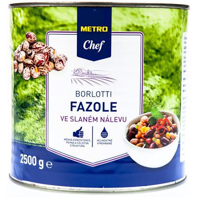 METRO Chef Fazole Borlotti ve slaném nálevu 2500 g