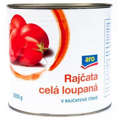 aro Rajčata celá loupaná v rajčatové šťávě 2550 g