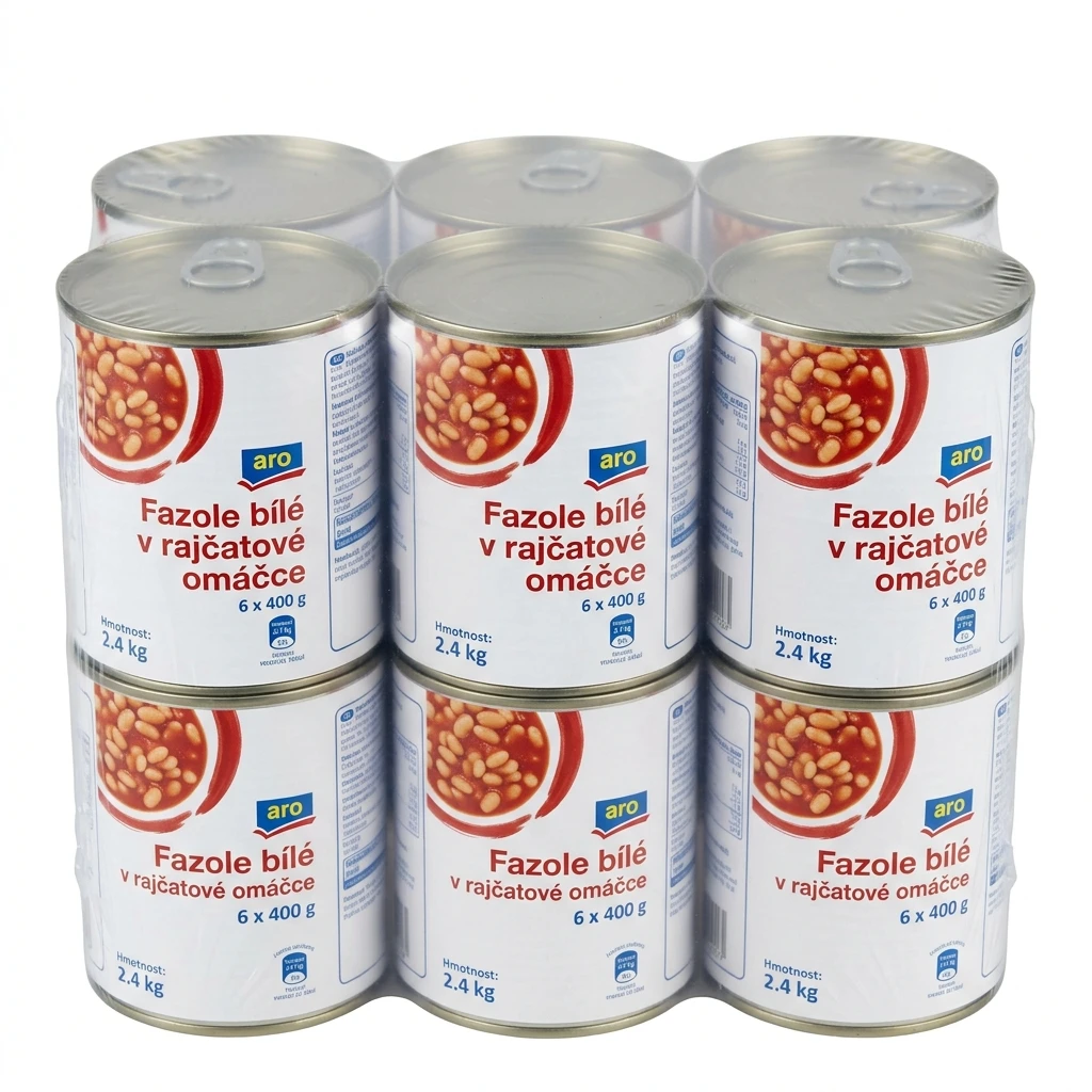 aro Fazole bílé v rajčatové omáčce 6 x 400 g