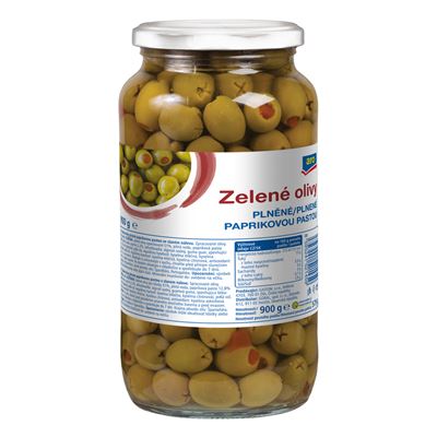 aro Olivy zelené s paprikovou pastou 900 g