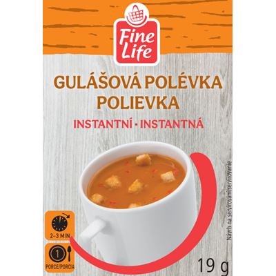 Fine Life Polévka instantní gulášová 10 x 19 g