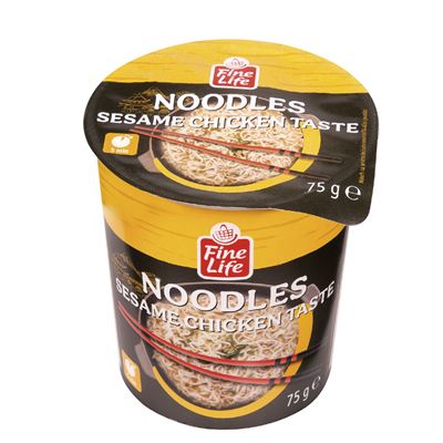 Fine Life Nudle s příchutí sezamové kuře 75 g