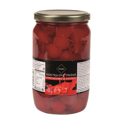 RIOBA Třešně koktejlové se stopkou 750 g