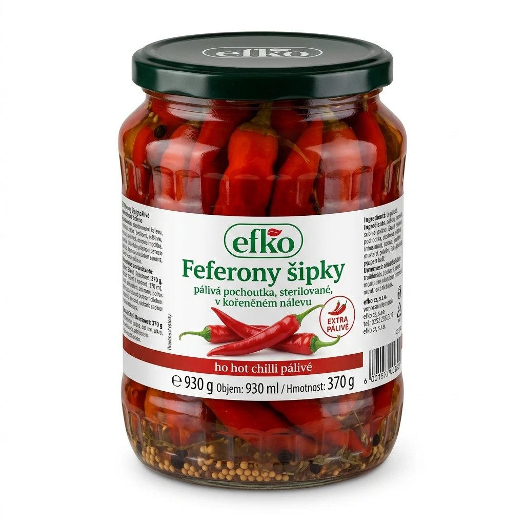 efko Feferony šipky pálivé 6 x 370 ml