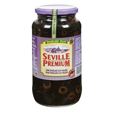 SEVILLE PREMIUM Olivy černé krájené 935 g