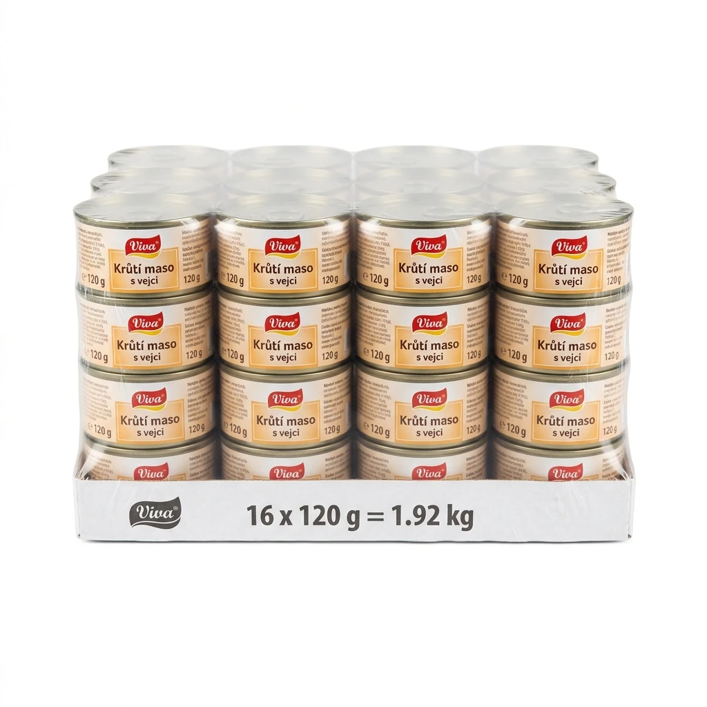 Viva Krůtí maso s vejci 16 x 120 g