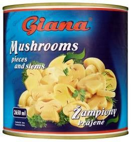 Giana Žampiony krájené 2,65 kg