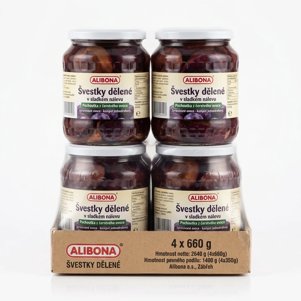 Alibona Švestky dělené 4 x 660 g