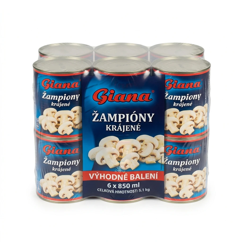 Giana Žampiony krájené 6 x 850 ml