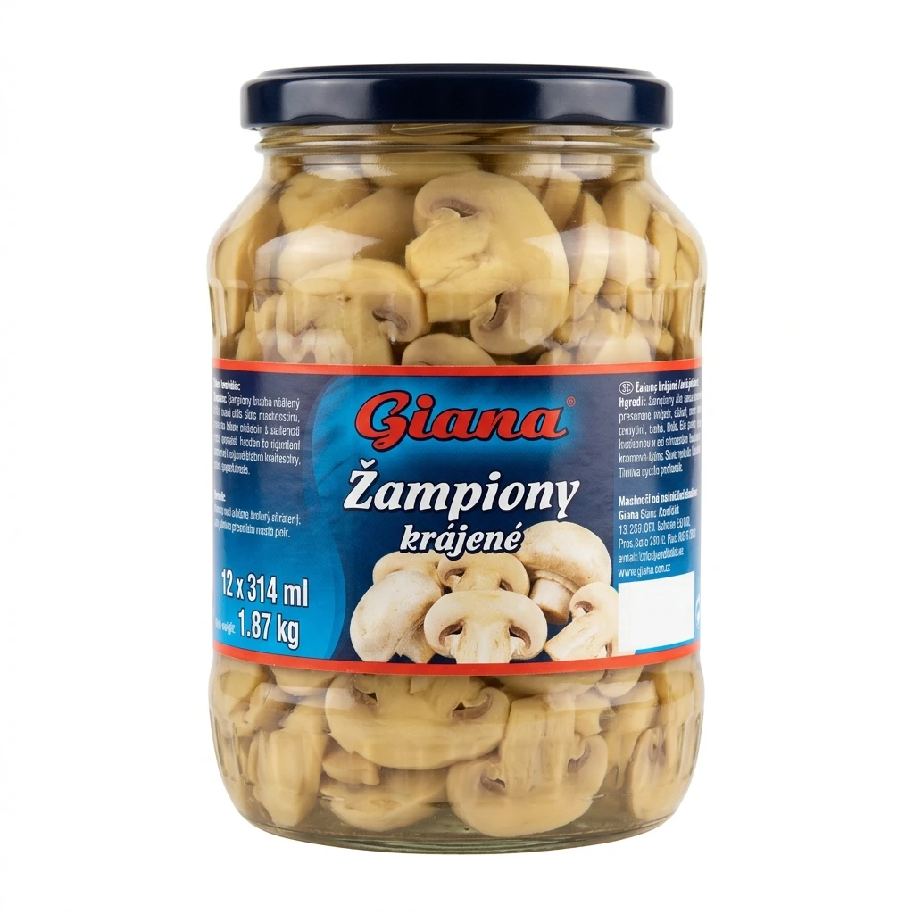 Giana Žampiony krájené 12 x 314 ml