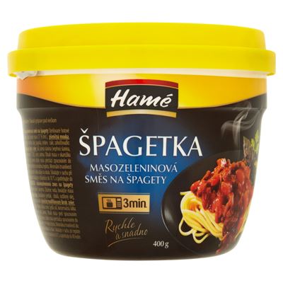 Hamé Špagetka směs na špagety hotové jídlo EasyCup 400 g