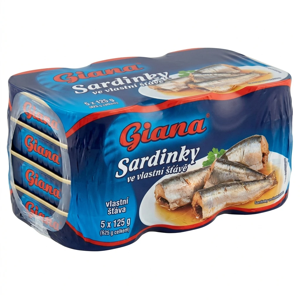 Giana Sardinky ve vlastní šťávě 5 x 125 g
