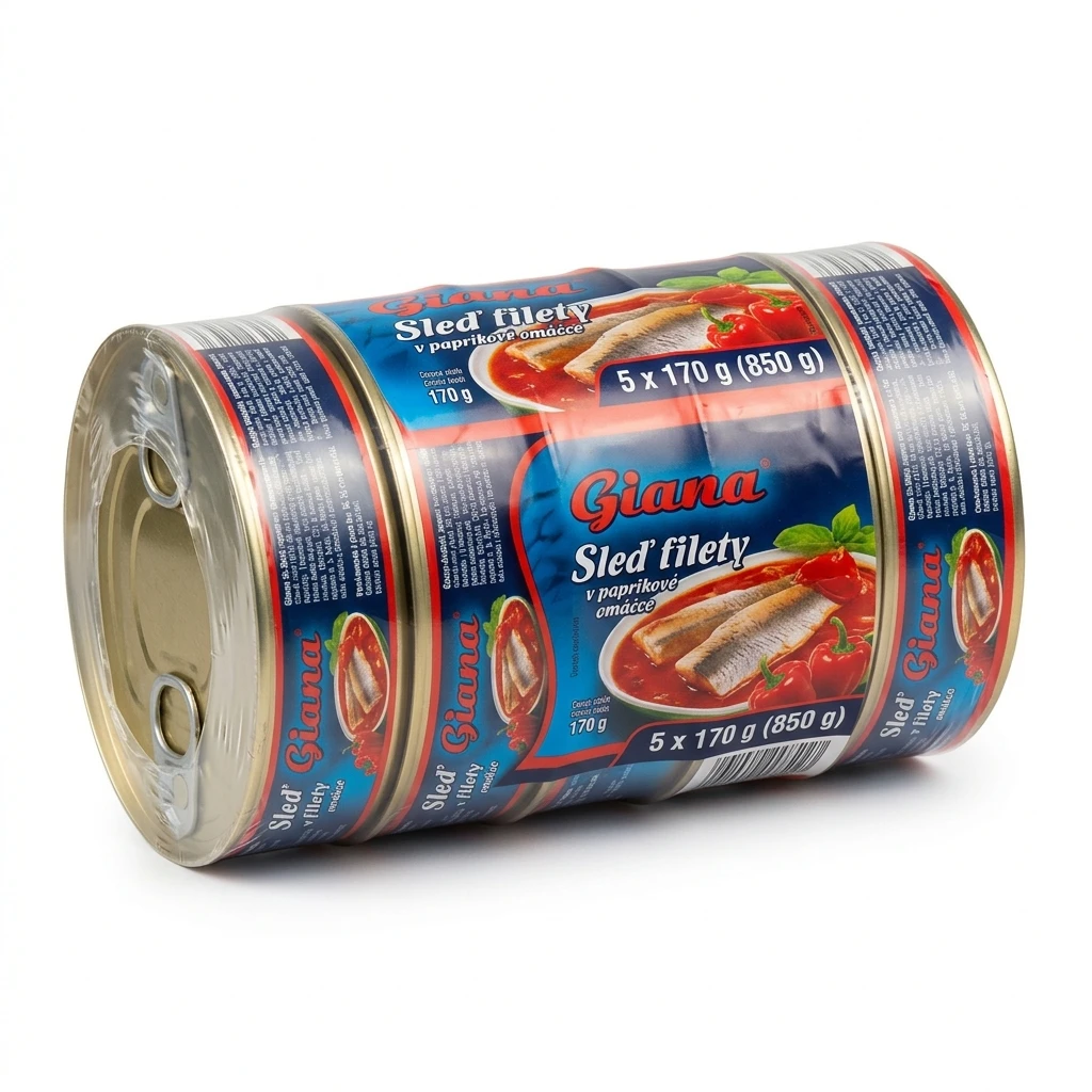 Giana Sleď filety v paprikové omáčce 5 x 170 g