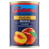 Giana Broskve ve sladkém nálevu 8 x 425 ml