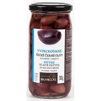 OLIVELLAS Olivy kalamata bez pecky 380 g
