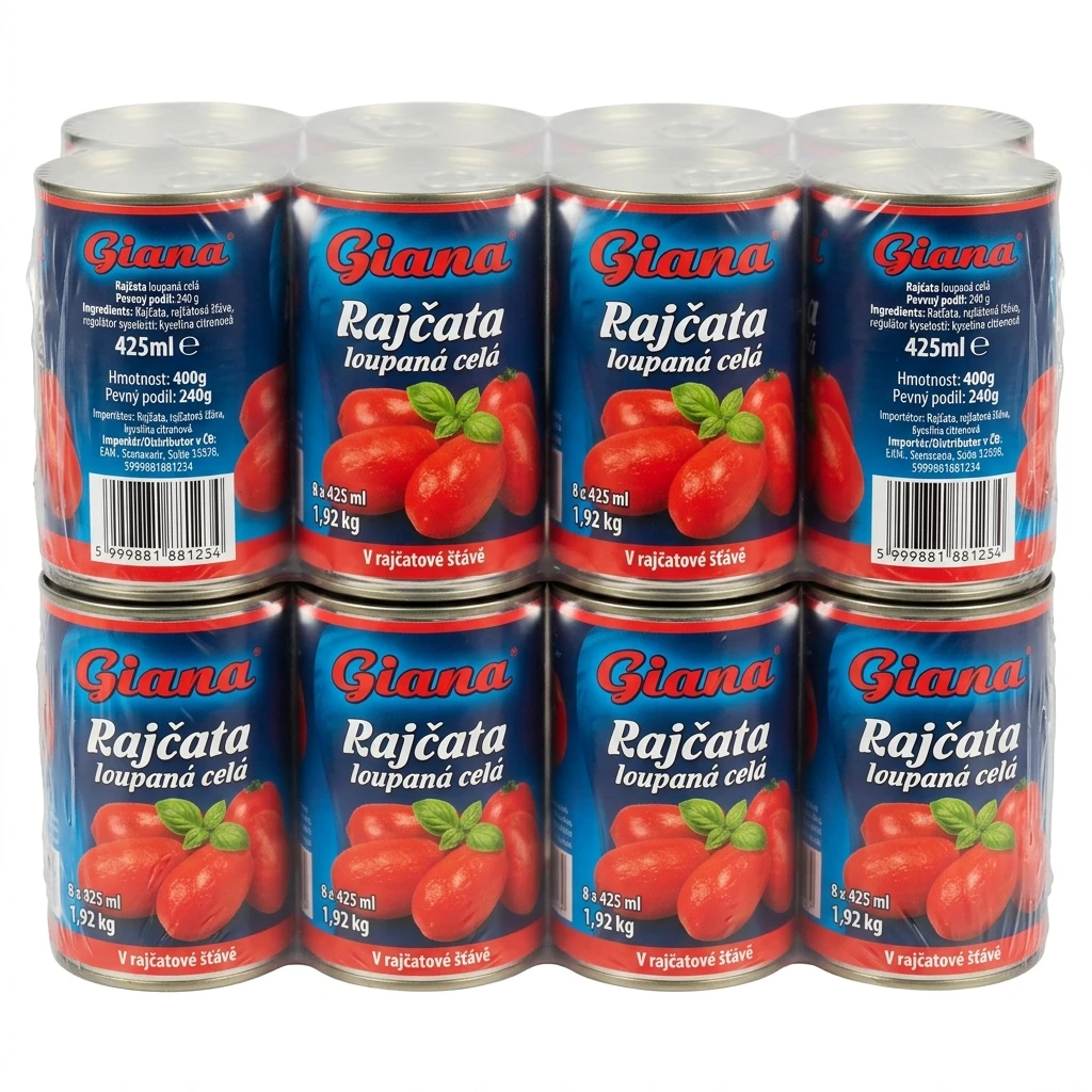 Giana Rajčata loupaná celá 8 x 425 ml